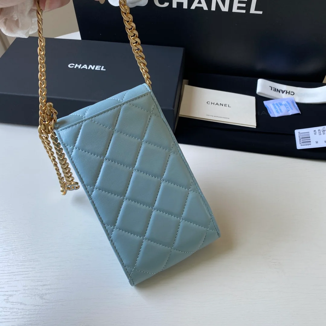 Chanel Phone Holder Blue Bag For Women 15cm/6in