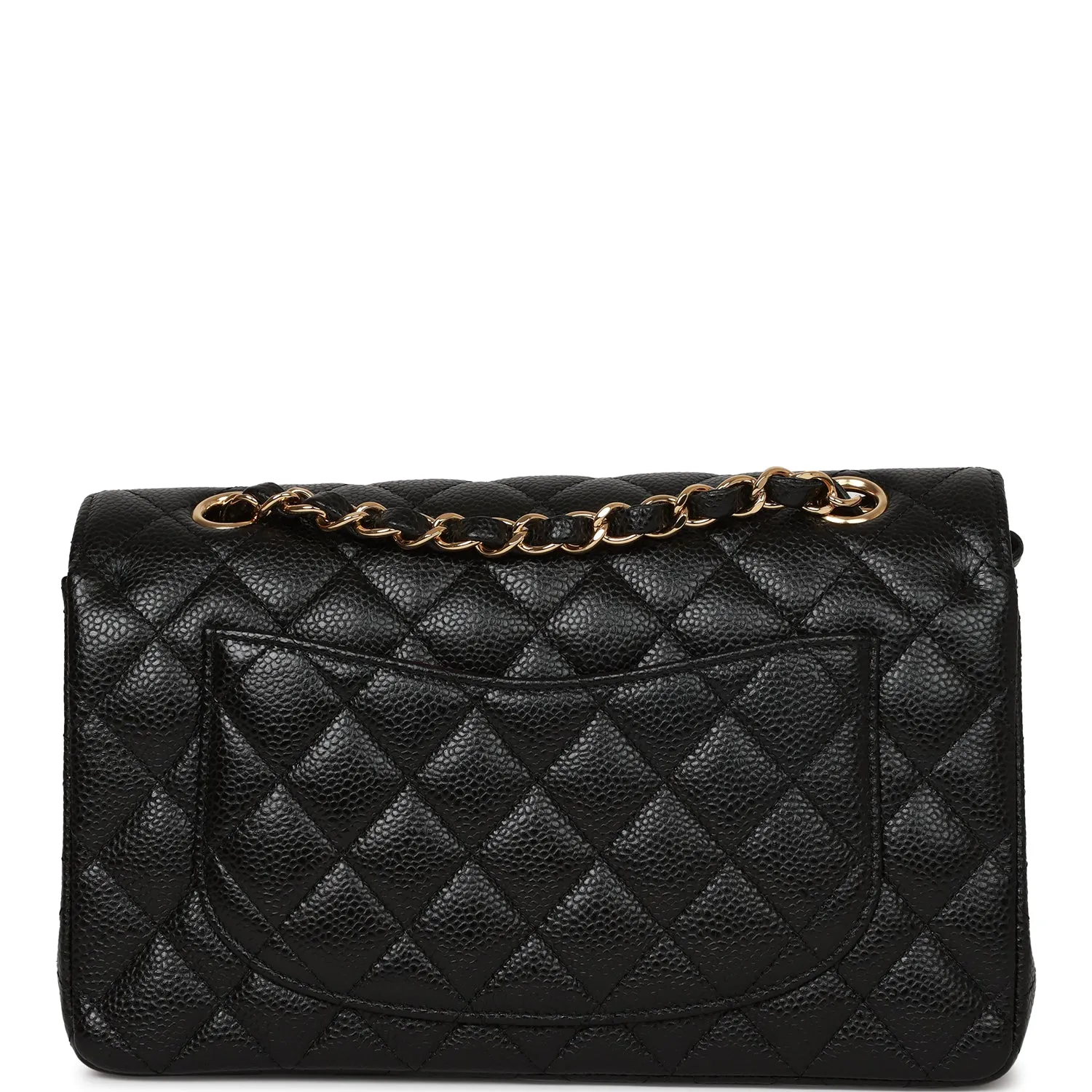 Small Classic Double Flap Bag Black Caviar Gold Hardware