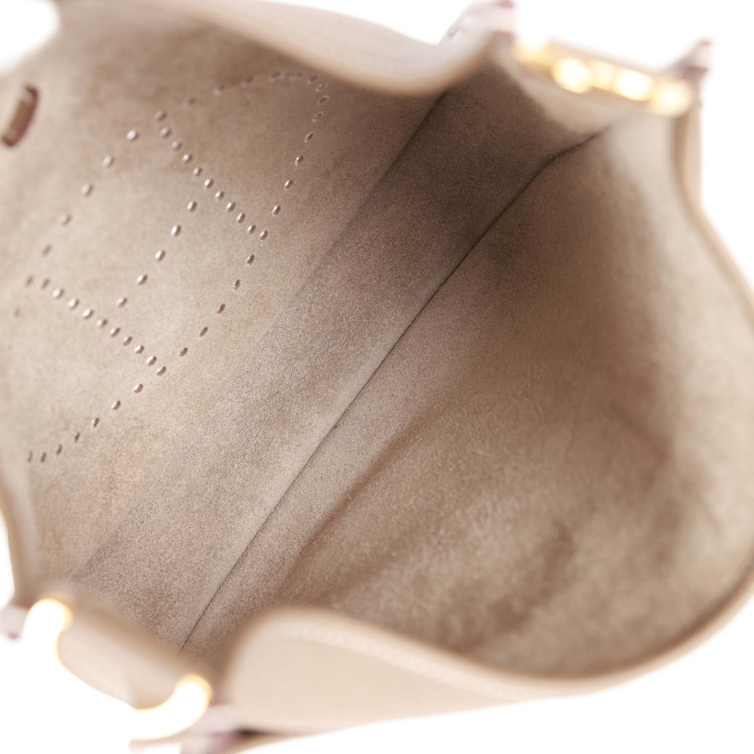 Hermes Evelyne III PM Etoupe Clemence Gold Hardware