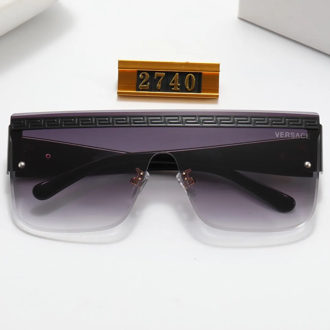 7 colors luxury printed horizontal stripe integrated polarized sunglasses