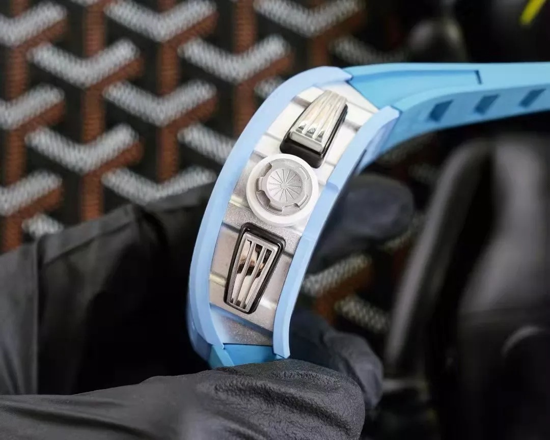 RM 11-03 Skeleton Dial Blue Bezel Blue Rubber Strap KV 7750