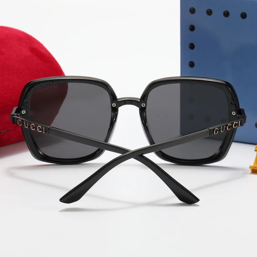 5 Colors Fashion Oval Hollow Double G Polarized Sunglasses