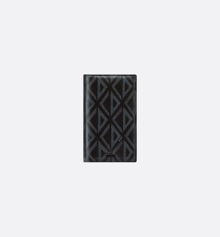 Long Bifold Card Holder  Black CD Diamond Canvas