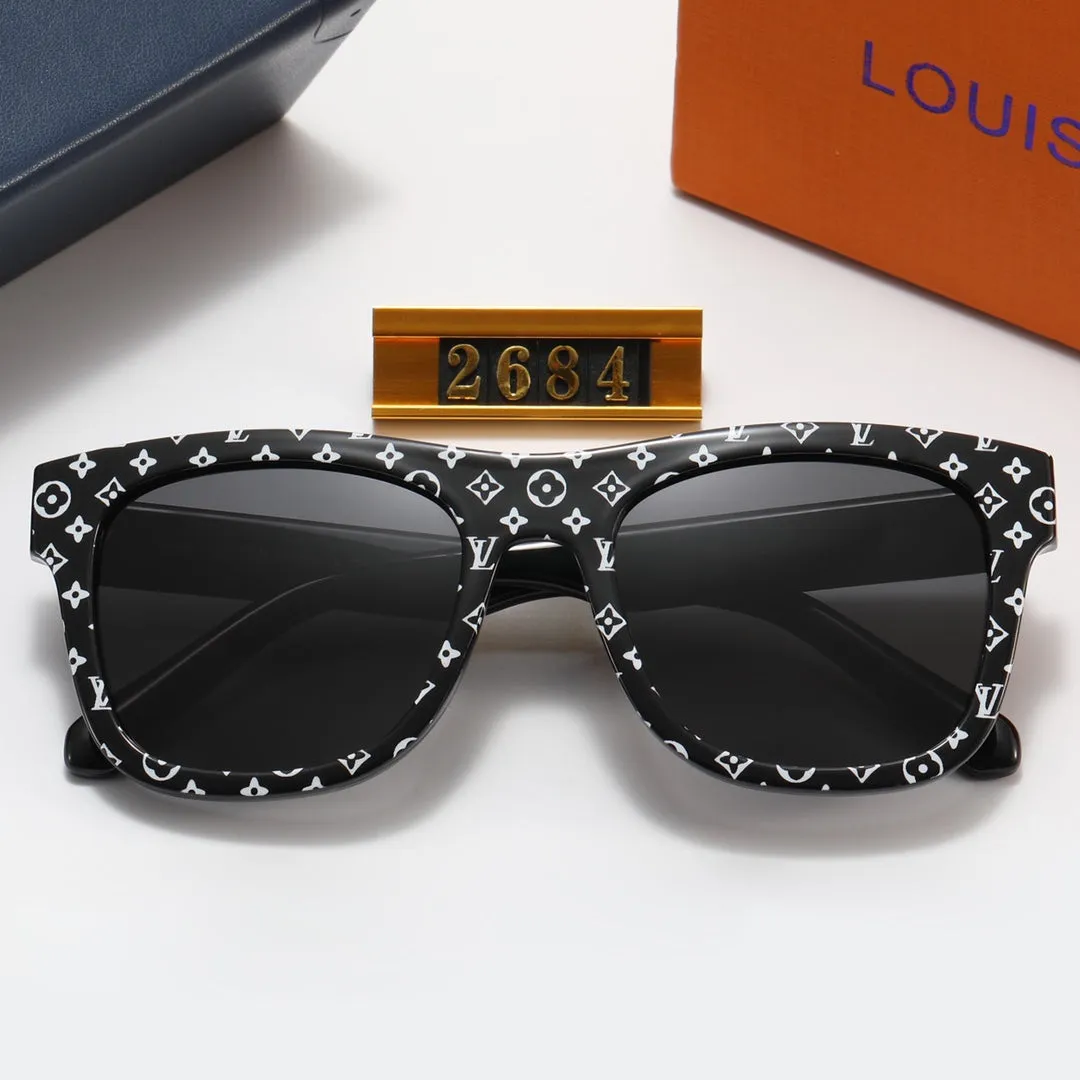 5 color fashion oval four-leaf clover print polarized sunglasses