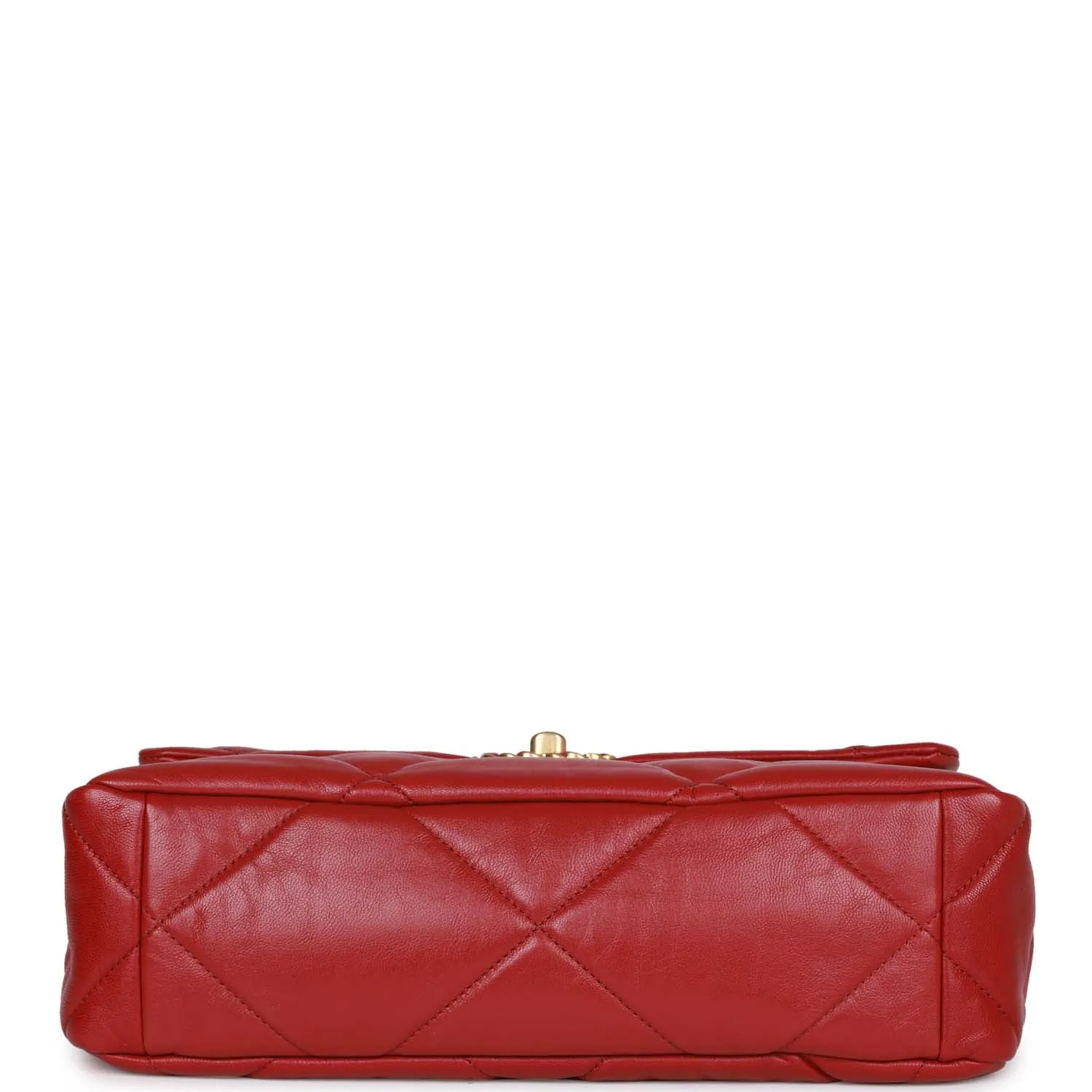Medium 19 Flap Bag Red Calfskin Mixed Hardware