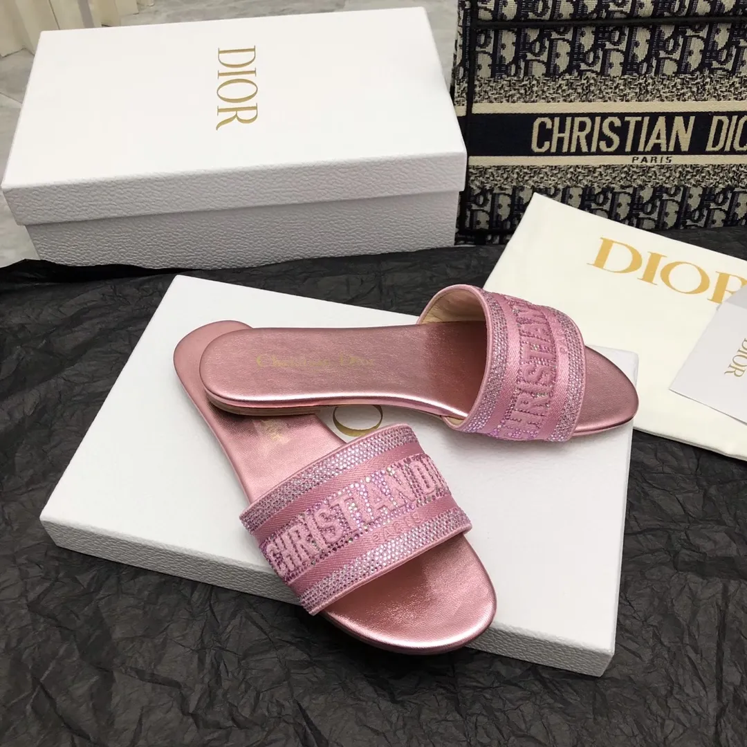 D new arrival women slippers with diamond