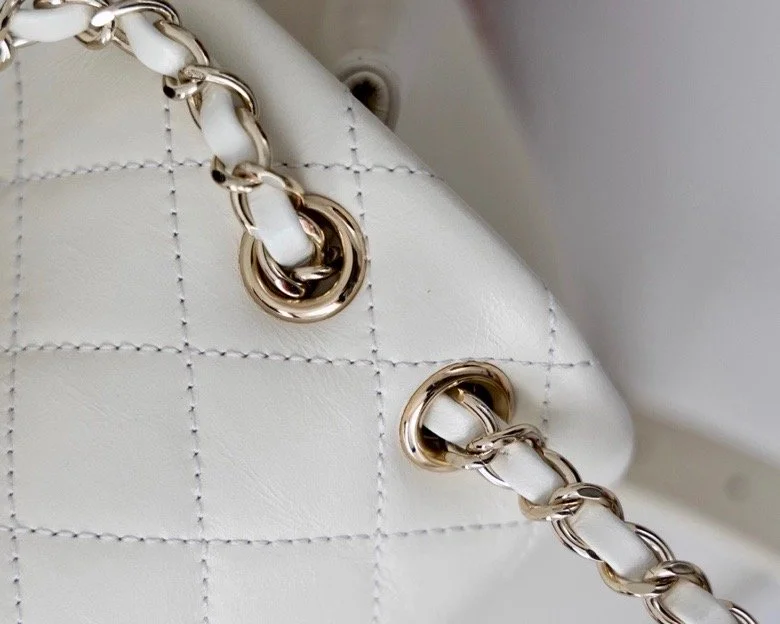 Chanel Backpack White For Women 7 in/18cm