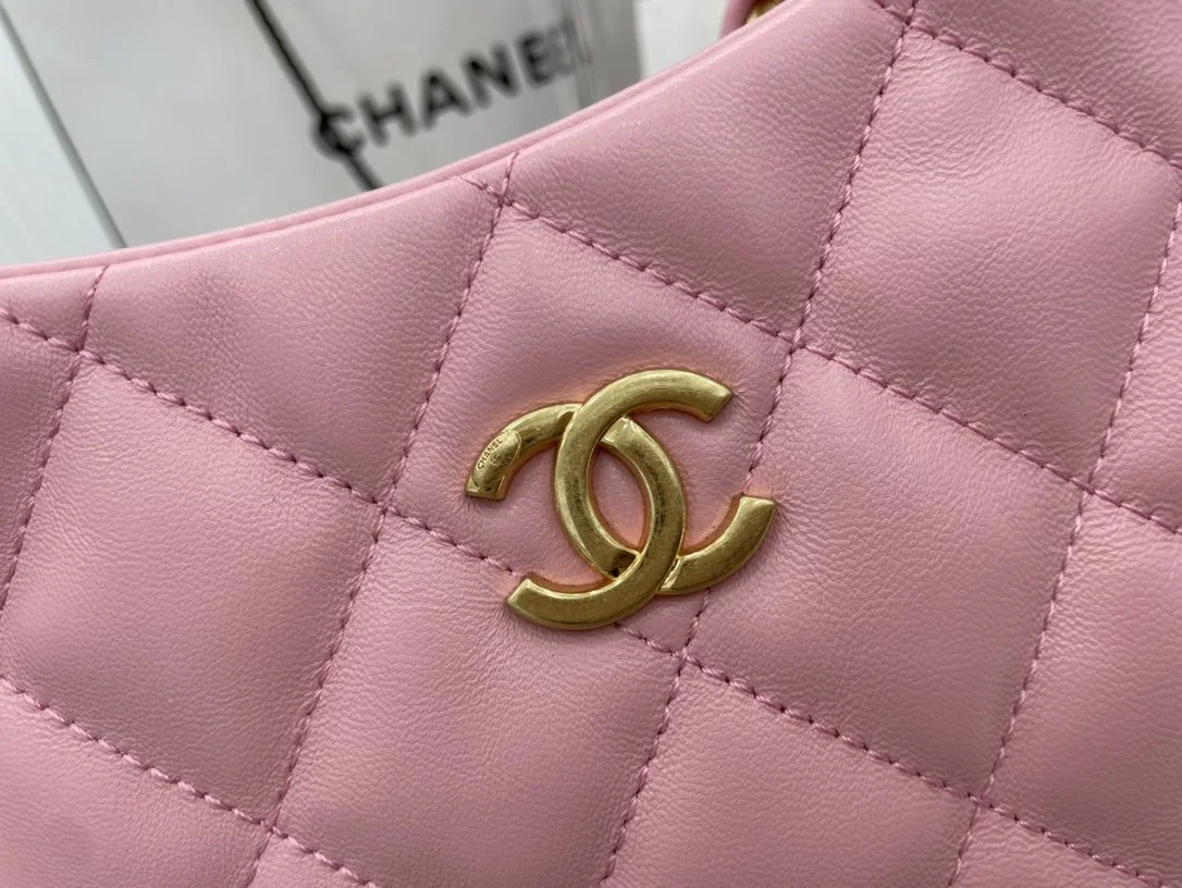 Chanel Hobo Handbag Pink For Women, Women’s Bags 9.4in/24cm