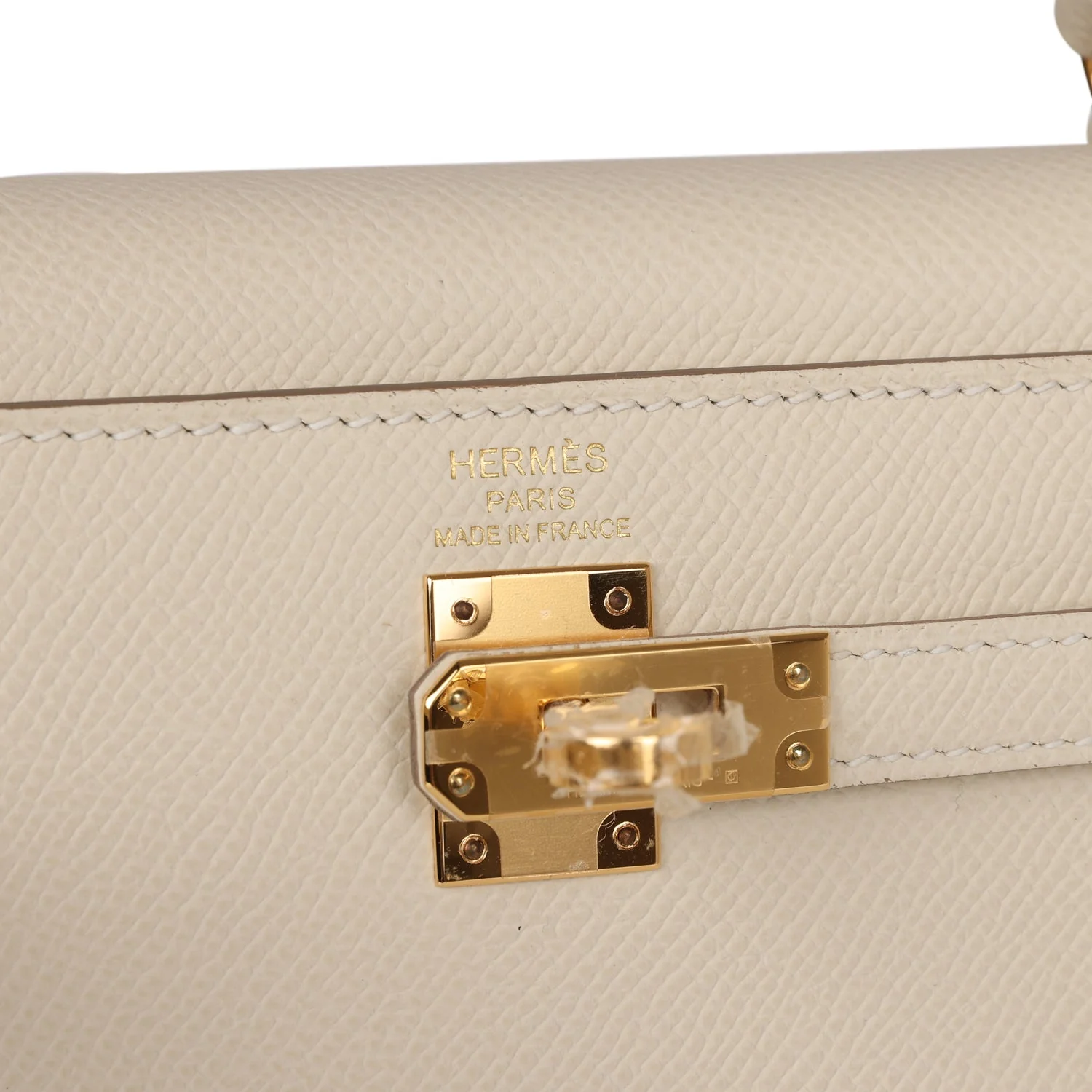 Hermes Kelly Sellier 25 Craie Epsom Gold Hardware