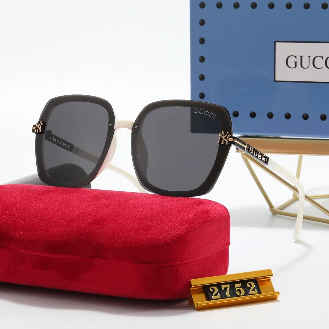 5 Colors Fashion Oval Hollow Double G Polarized Sunglasses