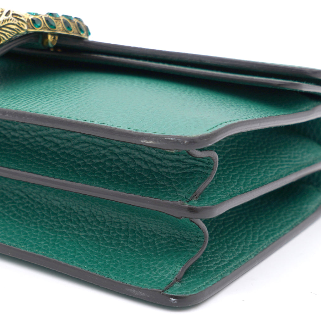 Gucci Green Leather Small Dionysus Shoulder