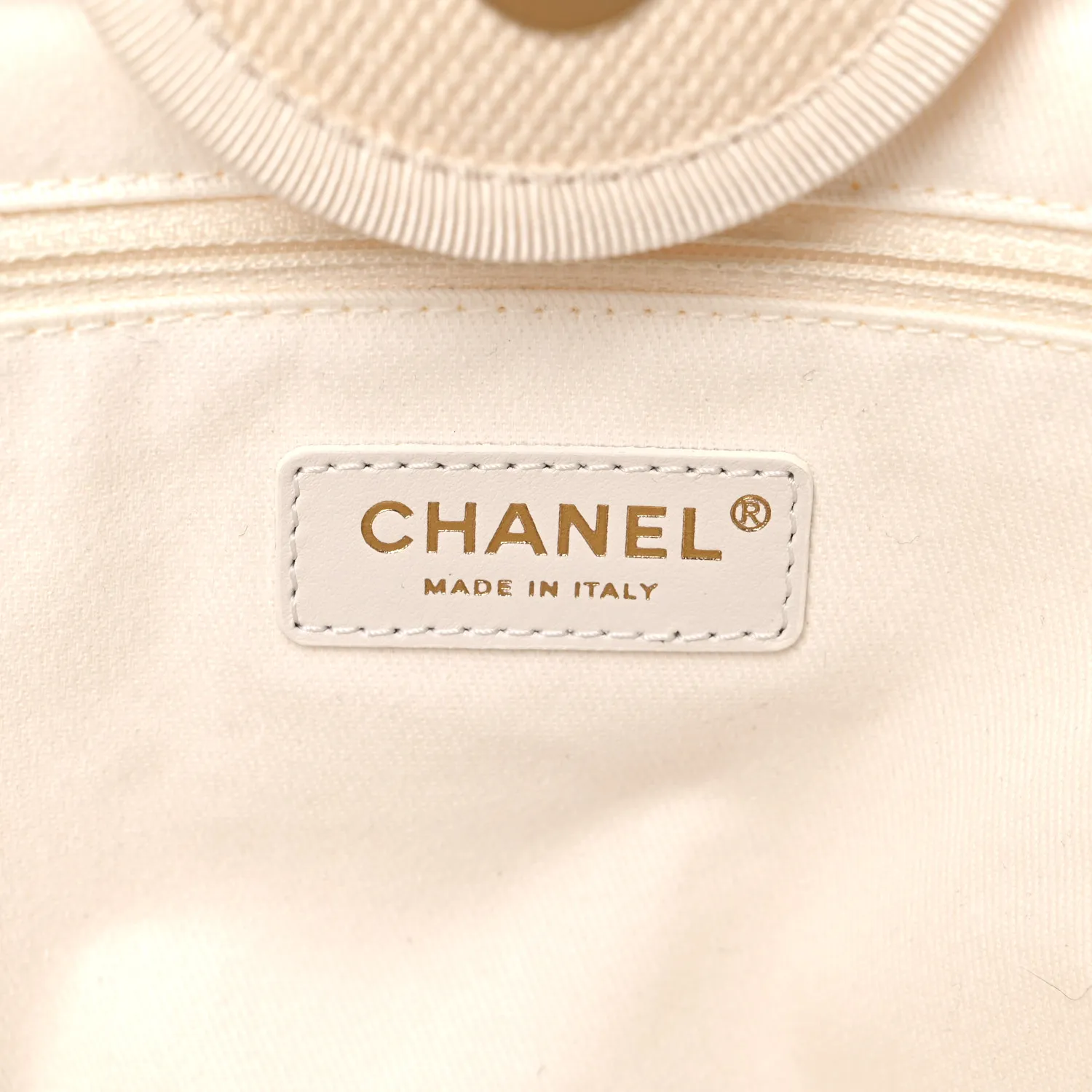 Canvas Pearl Large Deauville Tote Ecru Beige