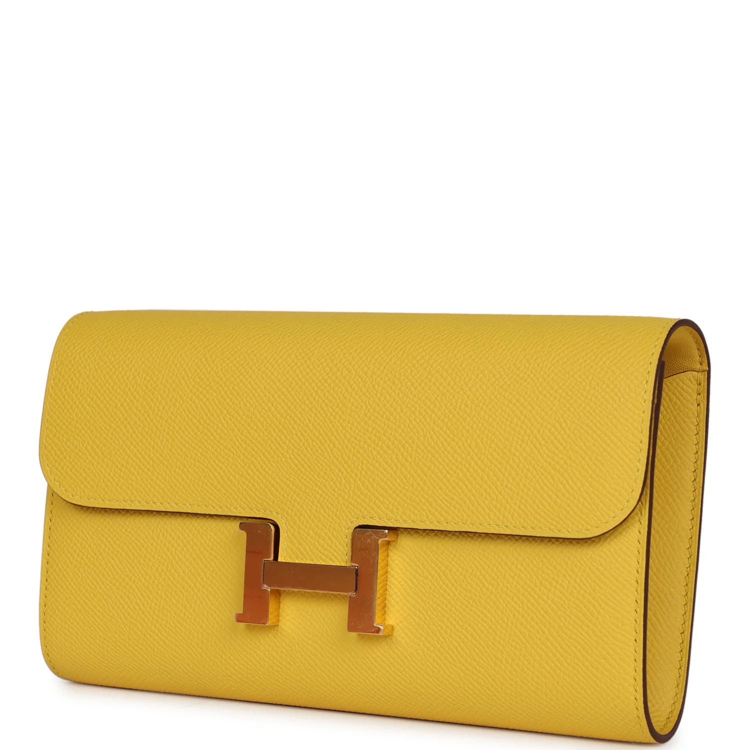 Hermes Constance To Go Wallet Jaune De Naples Epsom Gold Hardware
