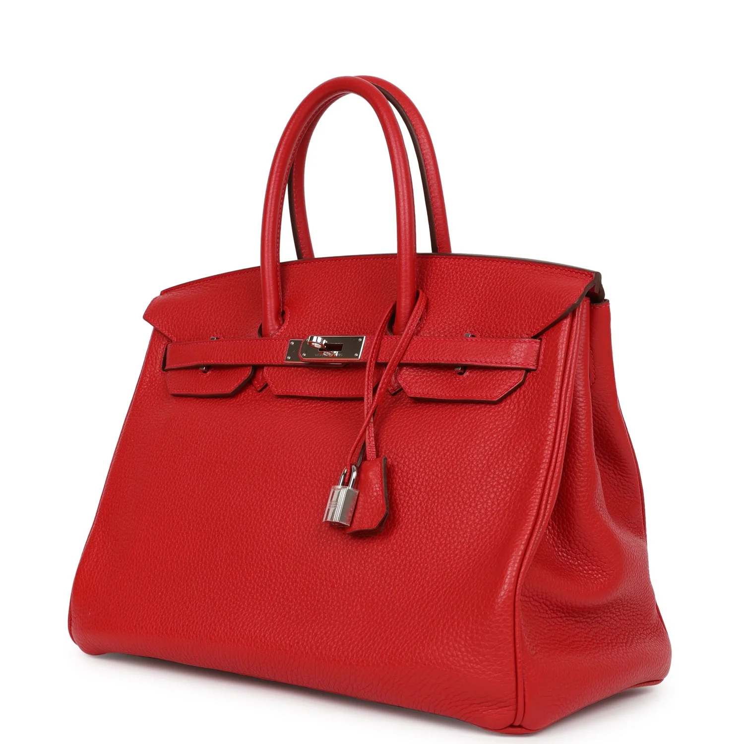 Pre-owned Hermes Birkin 35 Rouge Casaque Clemence Palladium Hardware