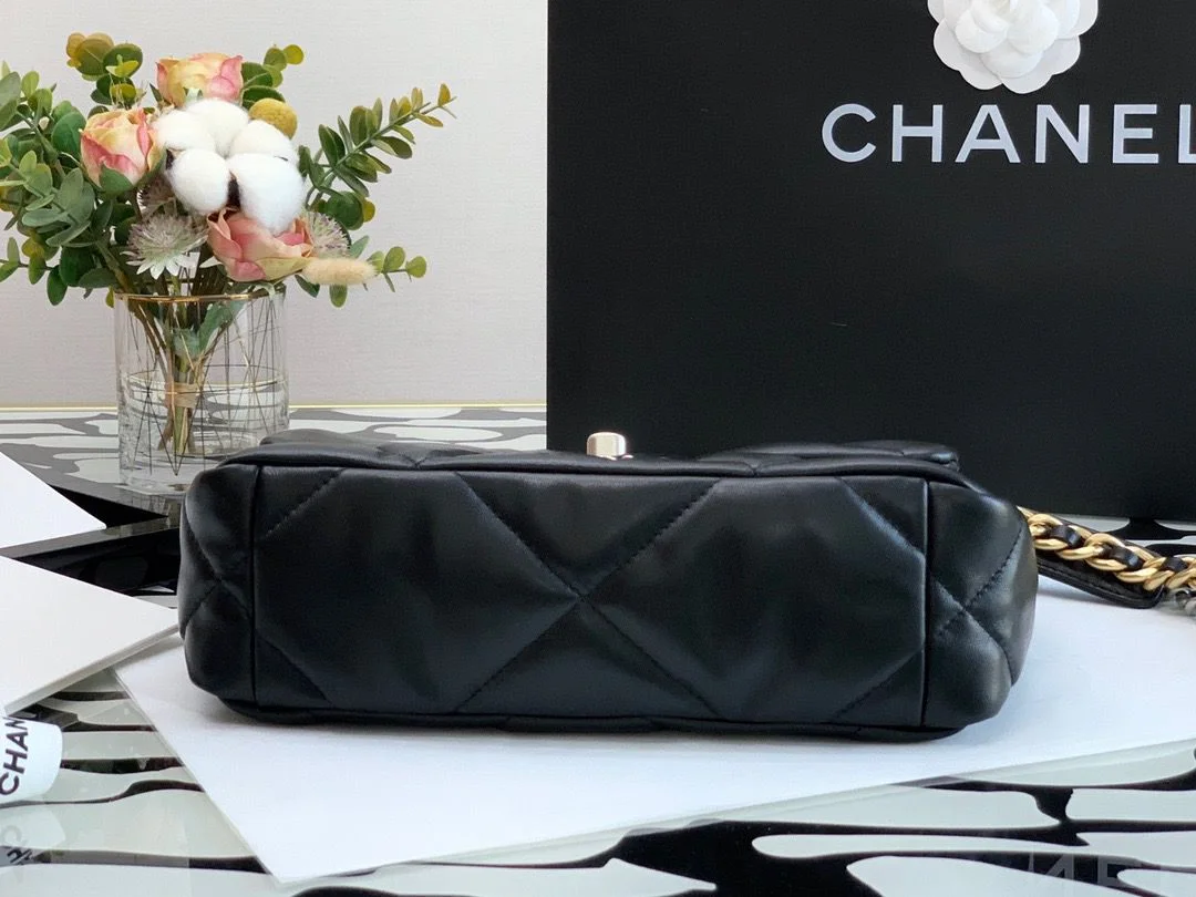 Chanel Classic Flap Bag Black For Women 10.2in/26cm