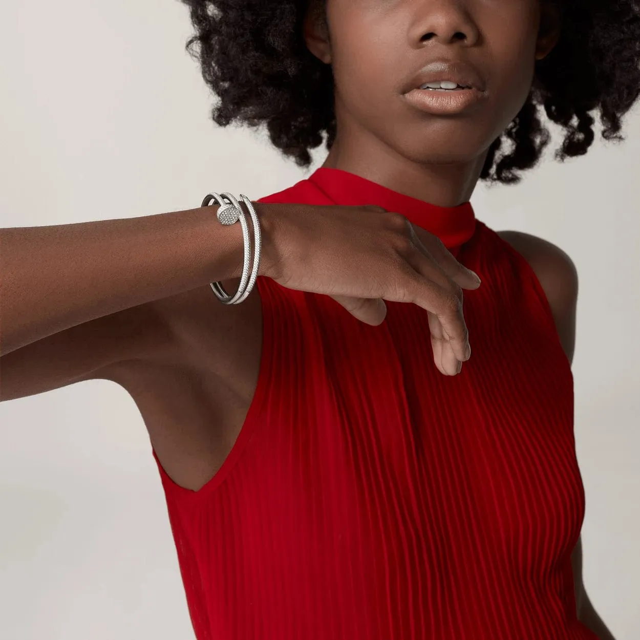 car Inspired Juste Un Clou Nail Screw Bracelet With Full Diamond Paved