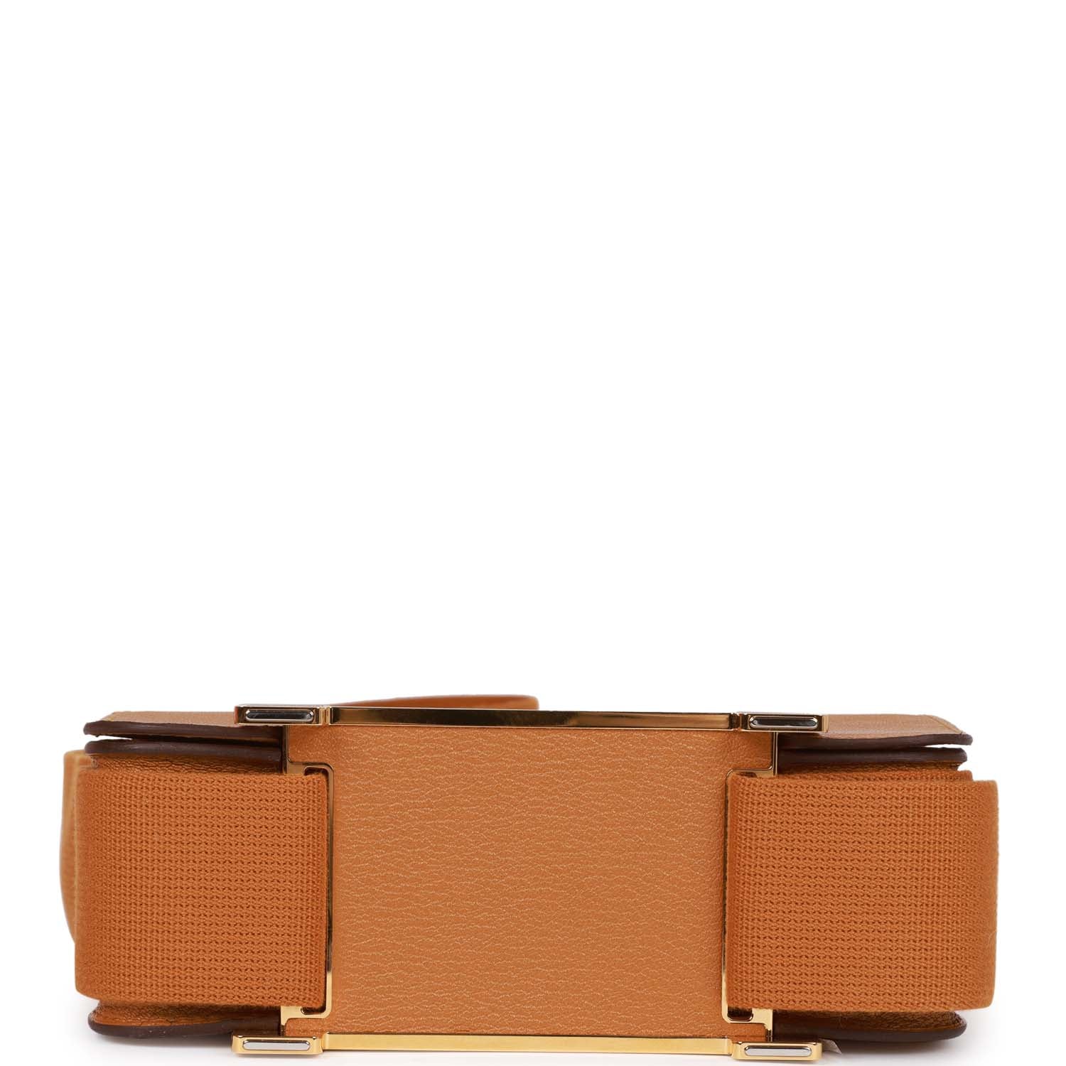 Hermes Geta Caramel Chevre Gold Hardware