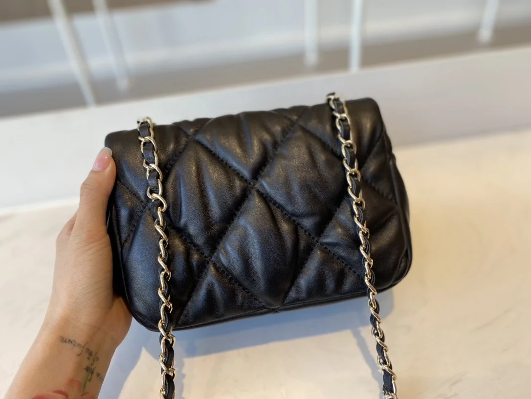 Chanel Small Flap Bag Gold Hardware Black For Women, Women’s Handbags, Shoulder Bags 7.5in/19cm AS2232