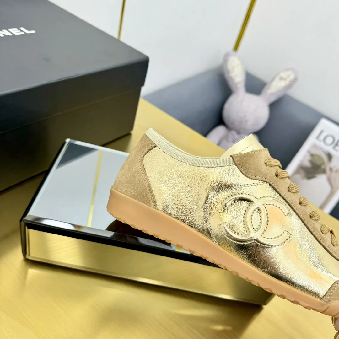 Cc new arrival women sneakers silver and gold shoes