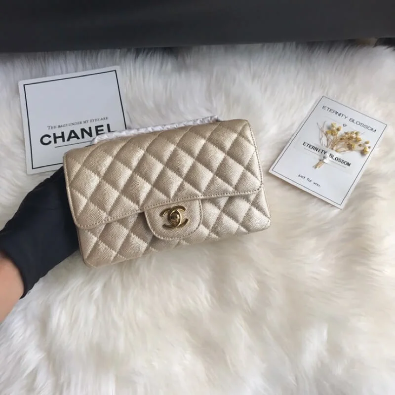 Chanel Caviar Calfskin 20Cm Class-Flap Bag 1116