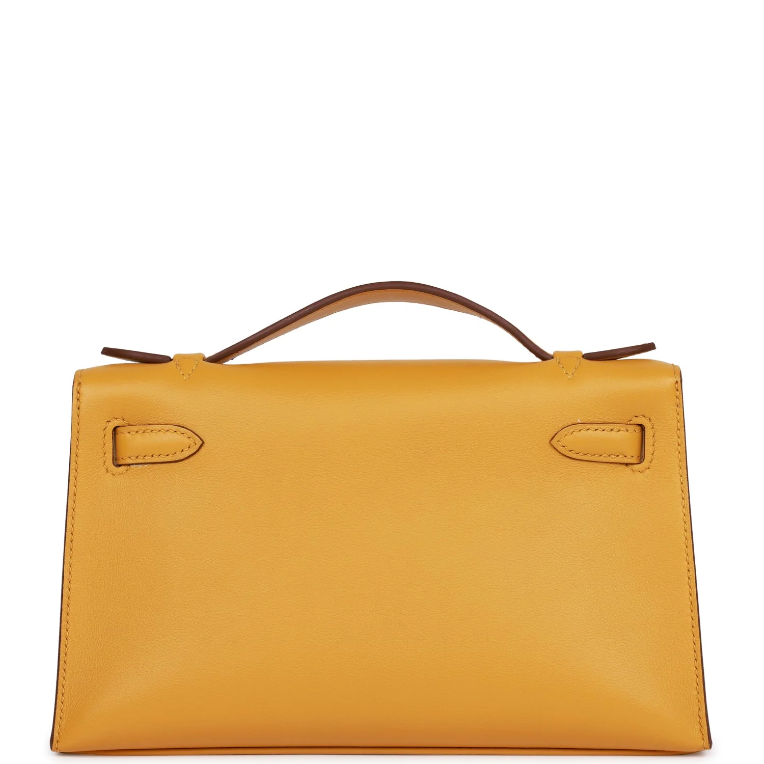 Hermes Kelly Pochette Jaune Ambre Swift Gold Hardware