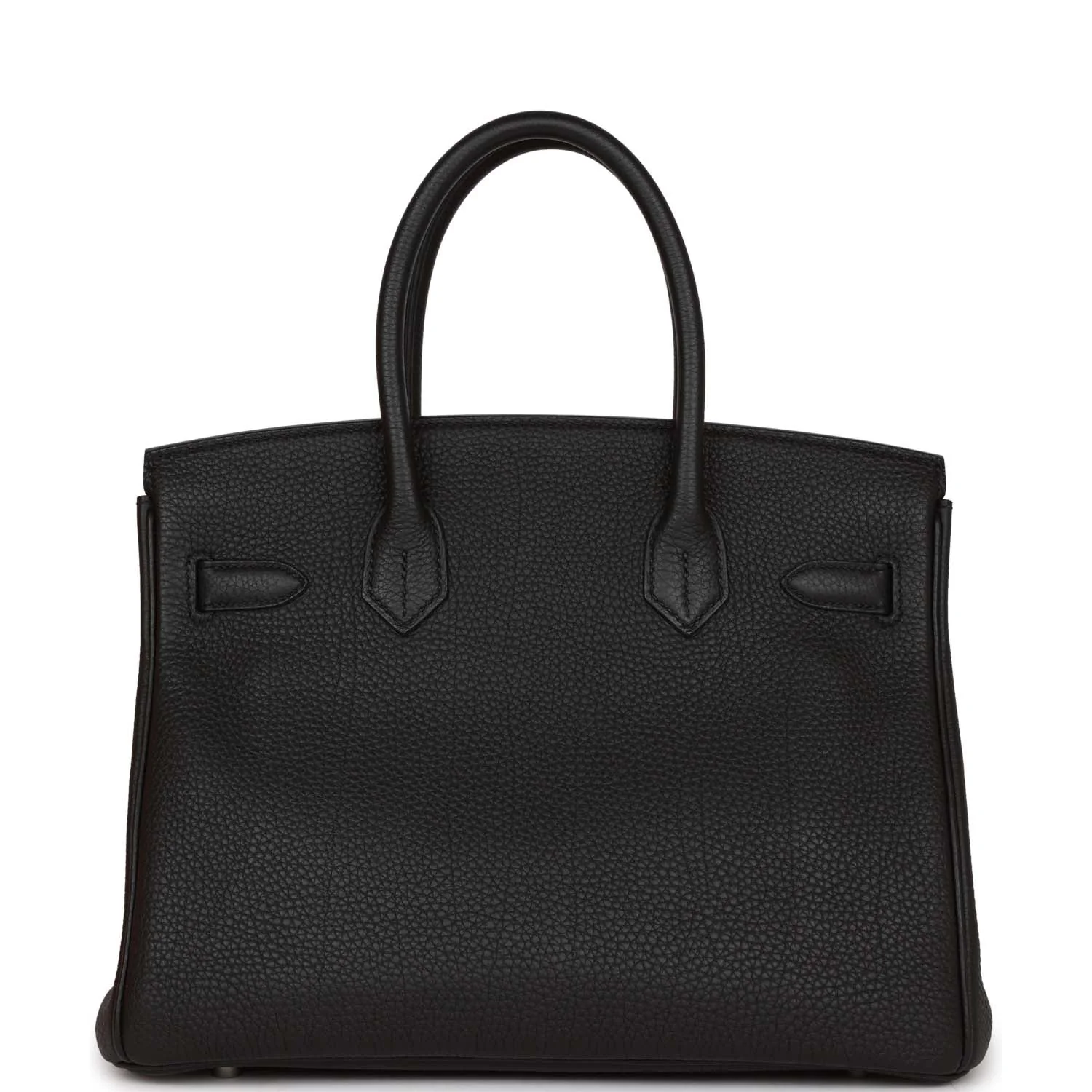 Pre-owned Hermes Birkin 30 Black Togo Palladium Hardware