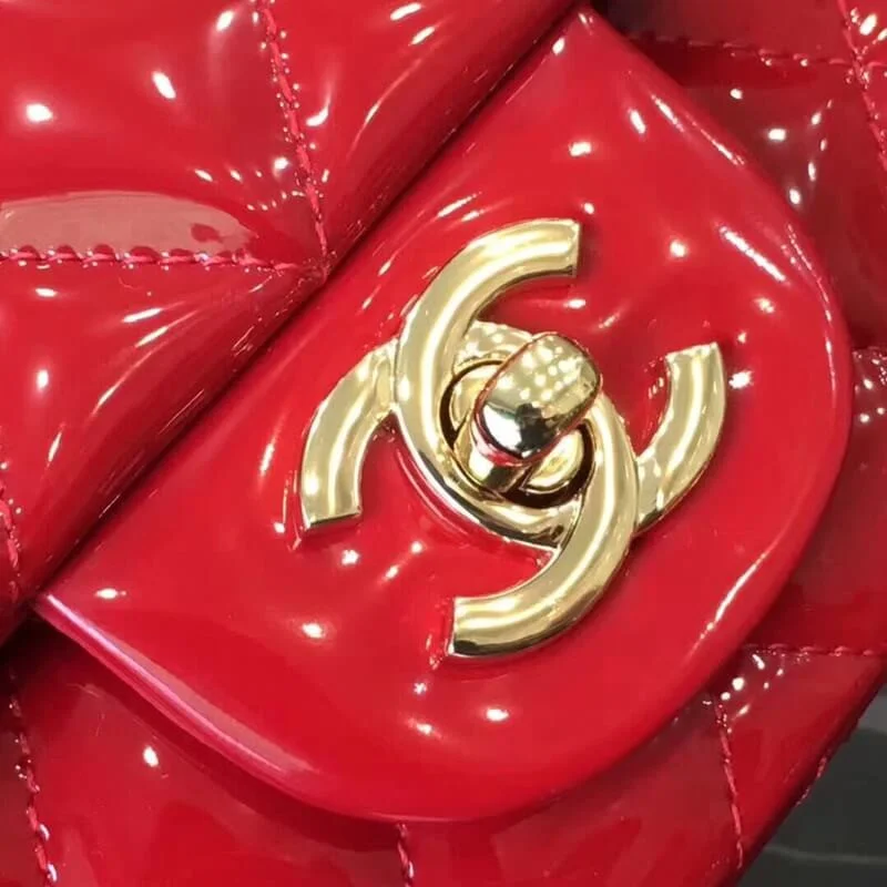 Chanel Pantent Leather 20Cm Class-Flap Bag 1116