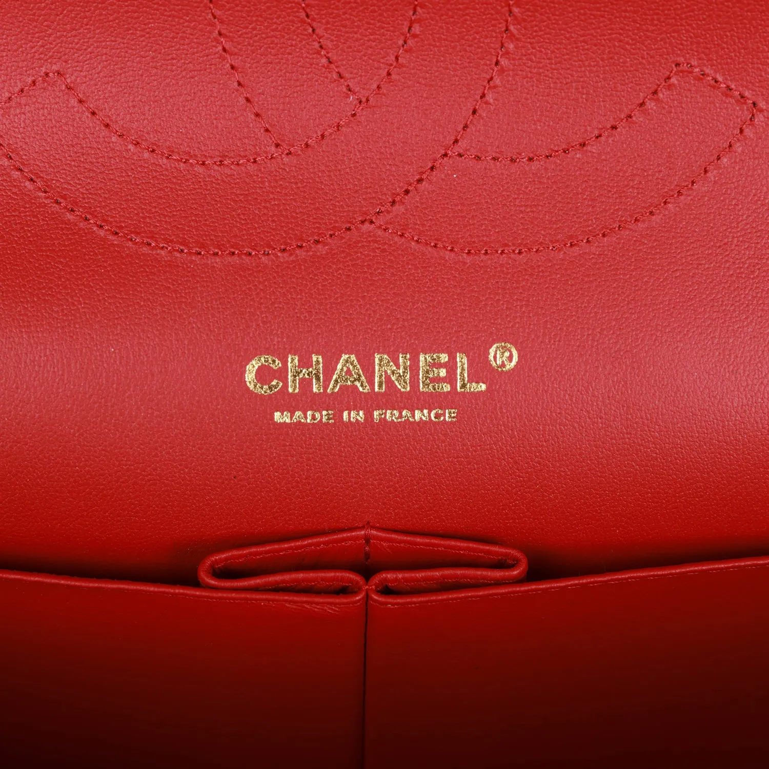 Jumbo Classic Double Flap Bag Red Caviar Light Gold Hardware