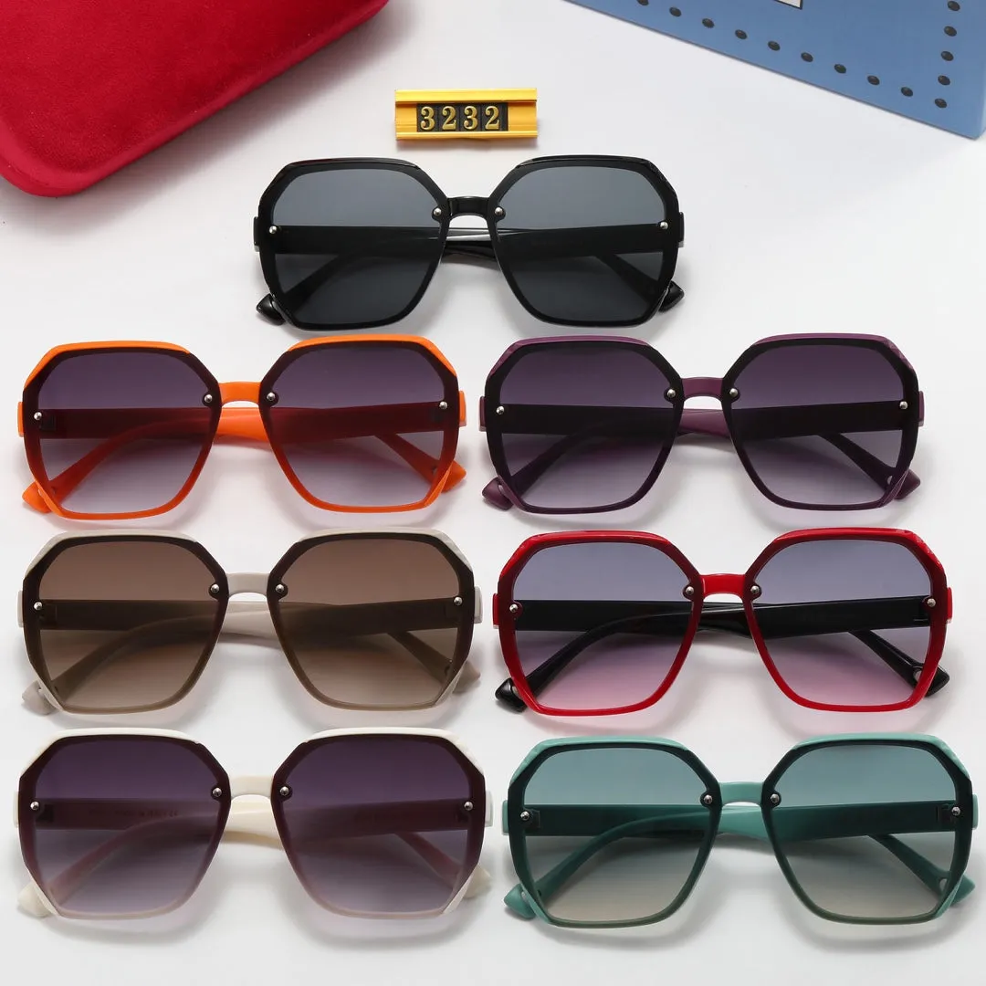 7 Colors Fashion Double G Irregular Frame Polarized Sunglasses