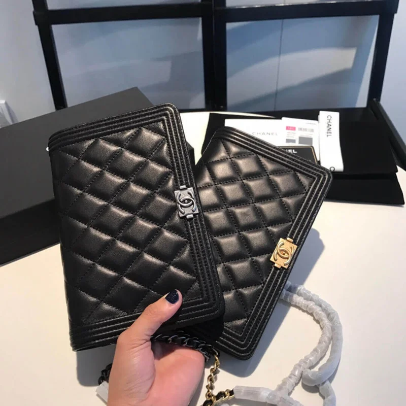 Chanel Lambskin Leboy W-Chain Bag 80287