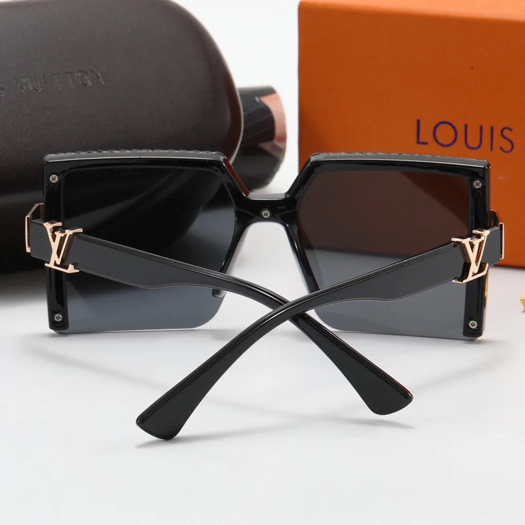 5-color stylish four-leaf clover border letter polarized sunglasses