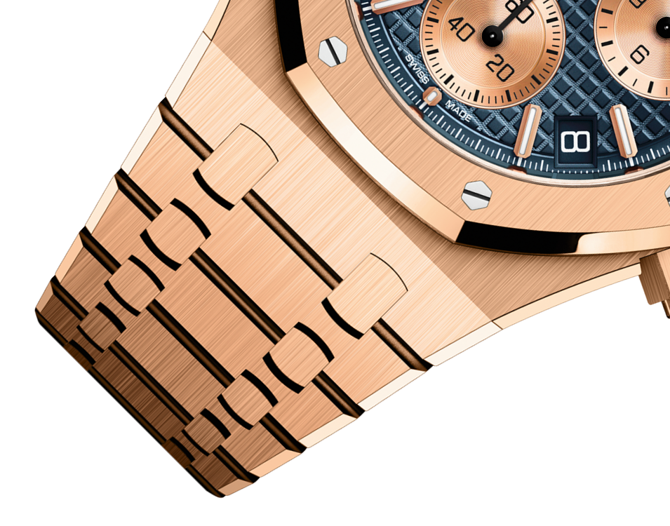 ROYAL OAK Pink Gold Blue Dial CHRONOGRAPH 41mm