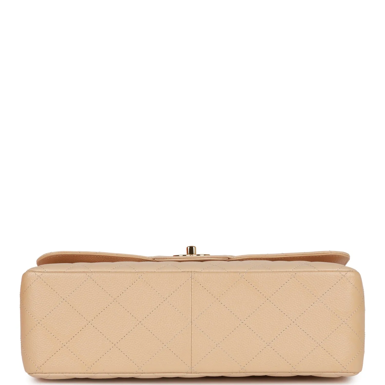 Jumbo Classic Double Flap Bag Beige Caviar Gold Hardware
