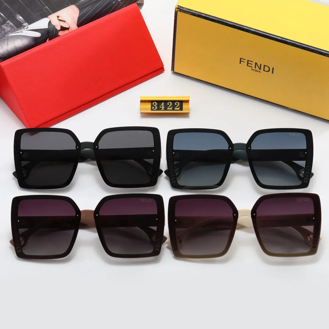4 color fashion double F frame polarized sunglasses
