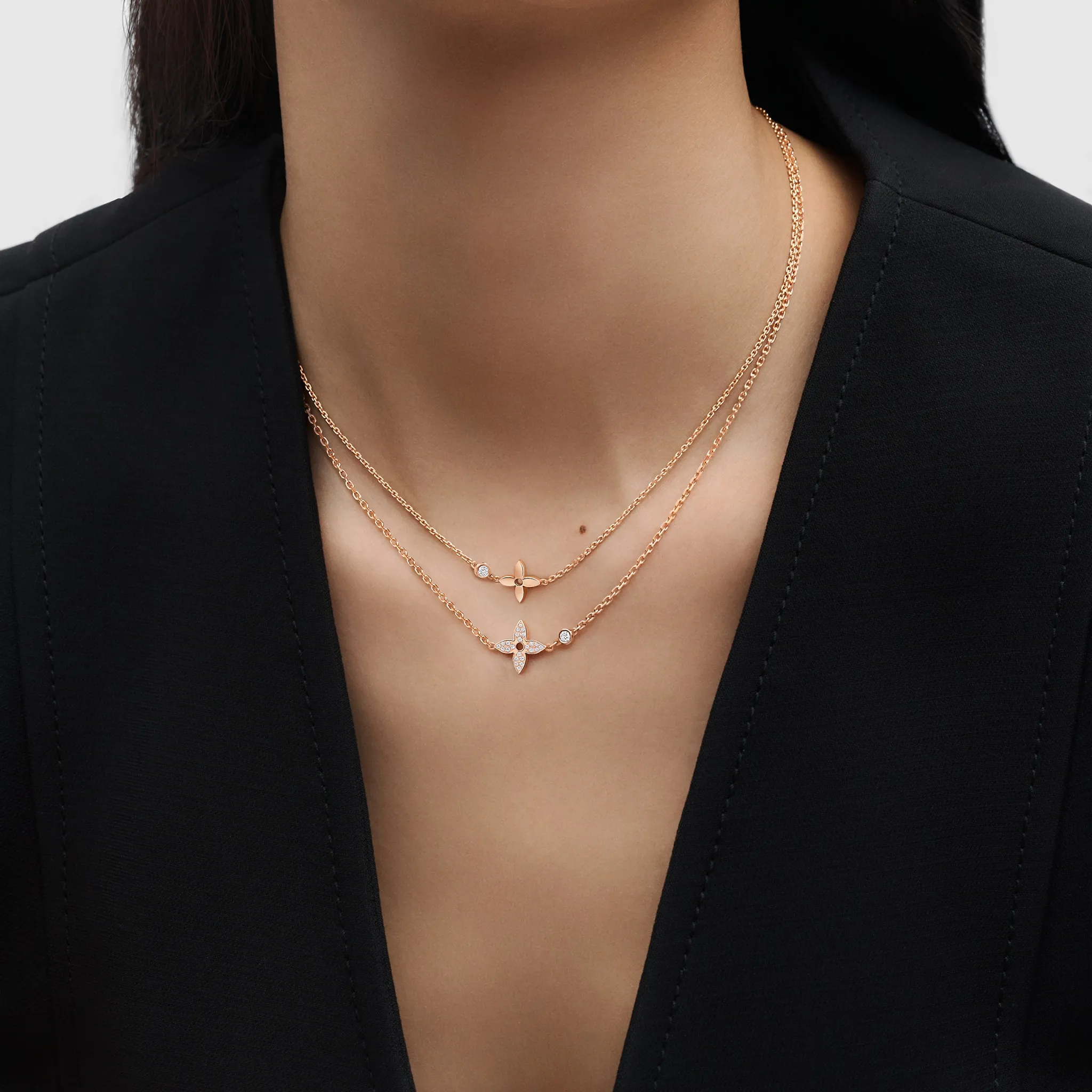 Idylle Blossom Rose Gold and Diamond Pendant