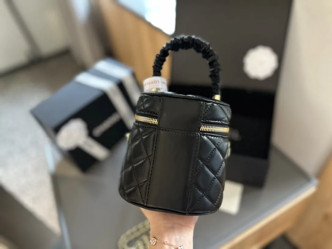 Vanity Case with Chain Quilted Lambskin Mini