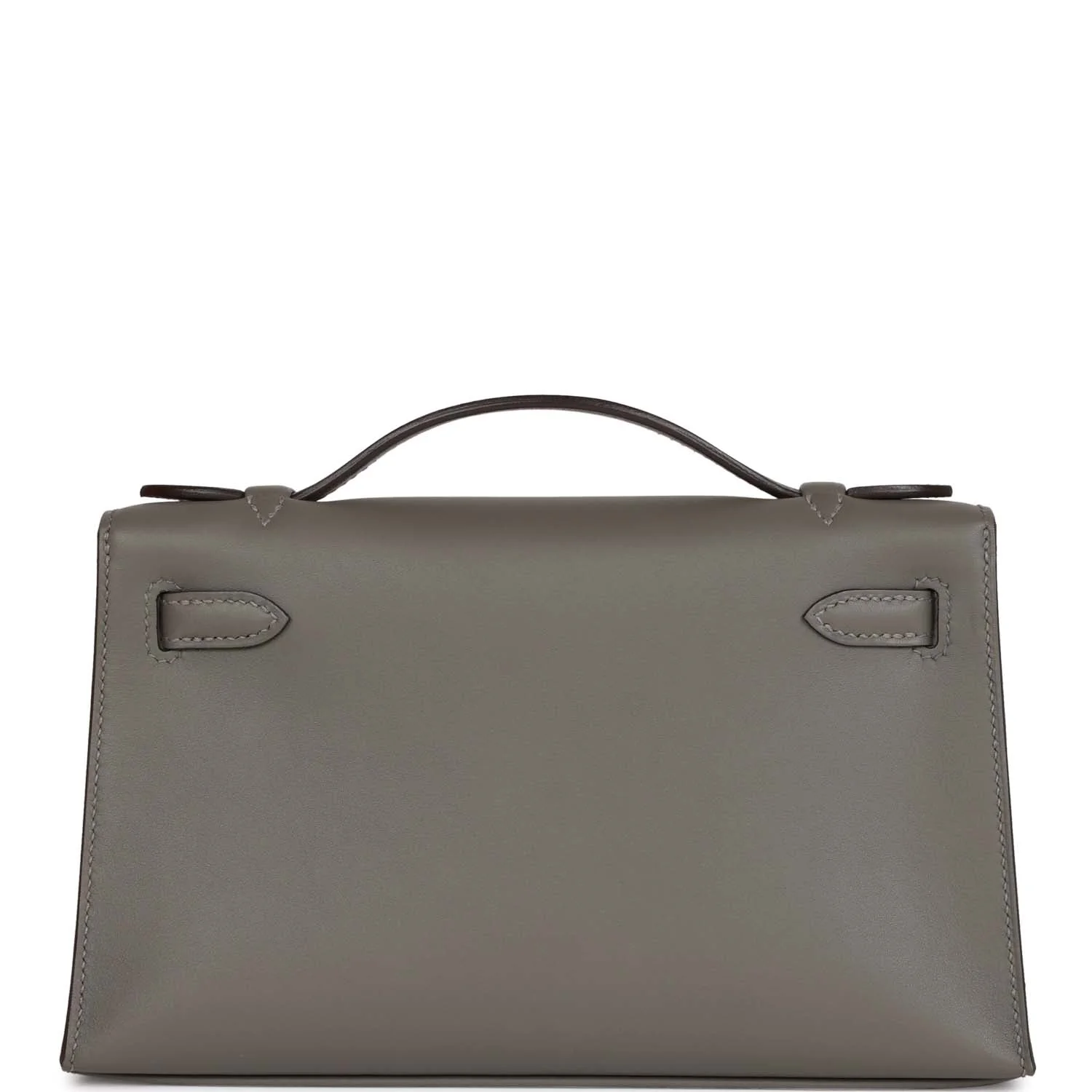 Hermes Kelly Pochette Gris Meyer Swift Gold Hardware