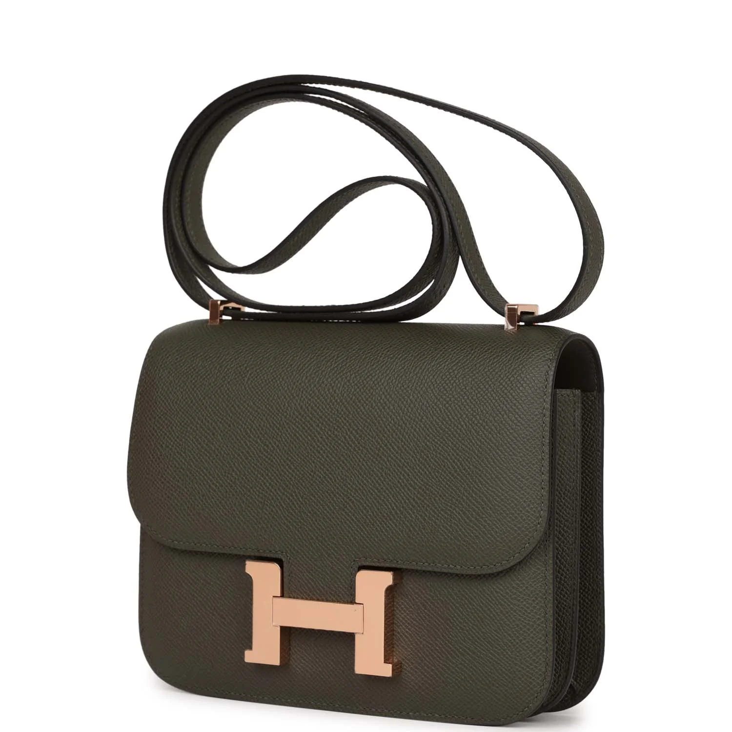 Hermes Constance 1-18 Vert de Gris Epsom Rose Gold Hardware