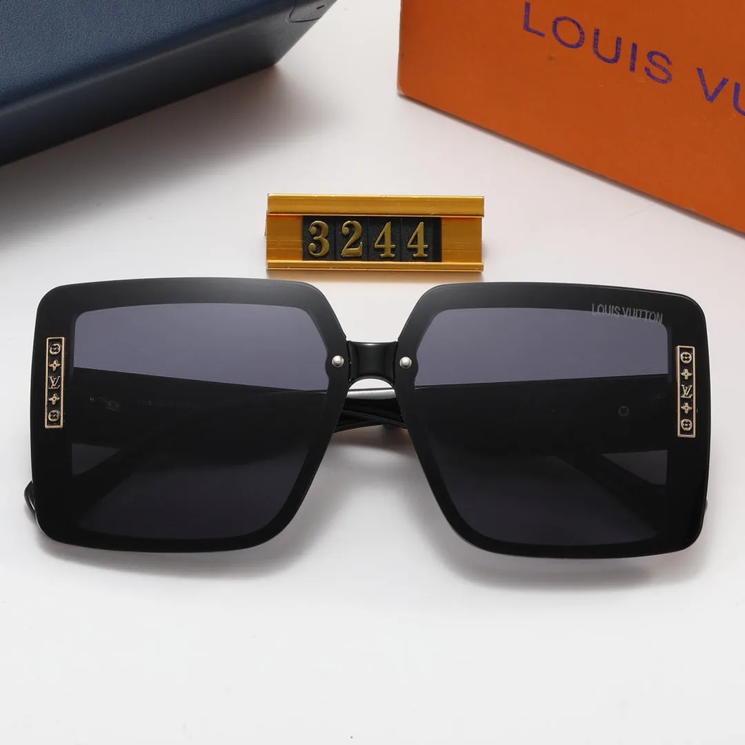 6 colors square four-leaf clover letter logo lens polarized sunglasses