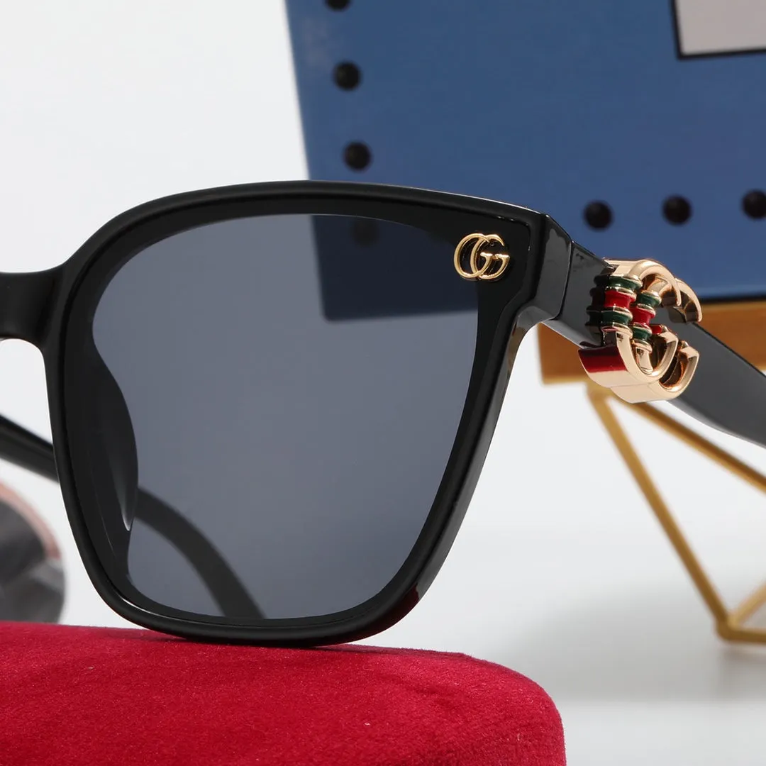 4 color fashion green red double G polarized sunglasses