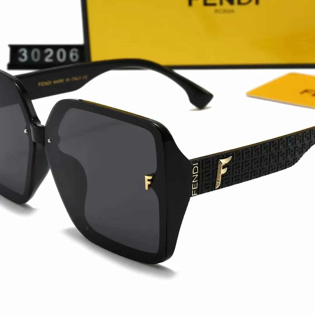4-color fashion double F letter LOGO polarized sunglasses