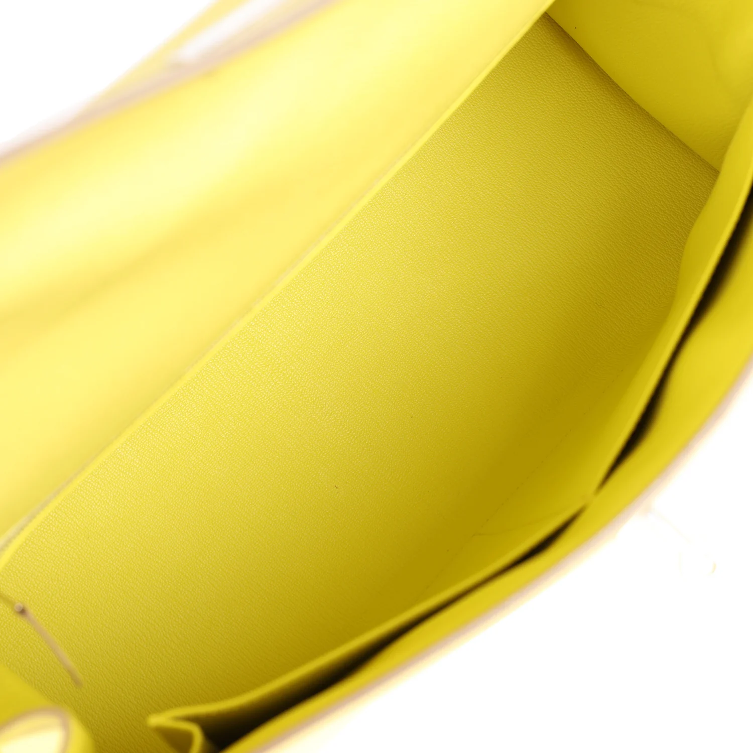 Pre-owned Hermes Kelly Sellier 40 Lime Epsom Palladium Hardware