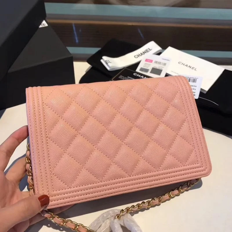 Chanel Quilted Caviar Leboy W-Chain Bag 80287