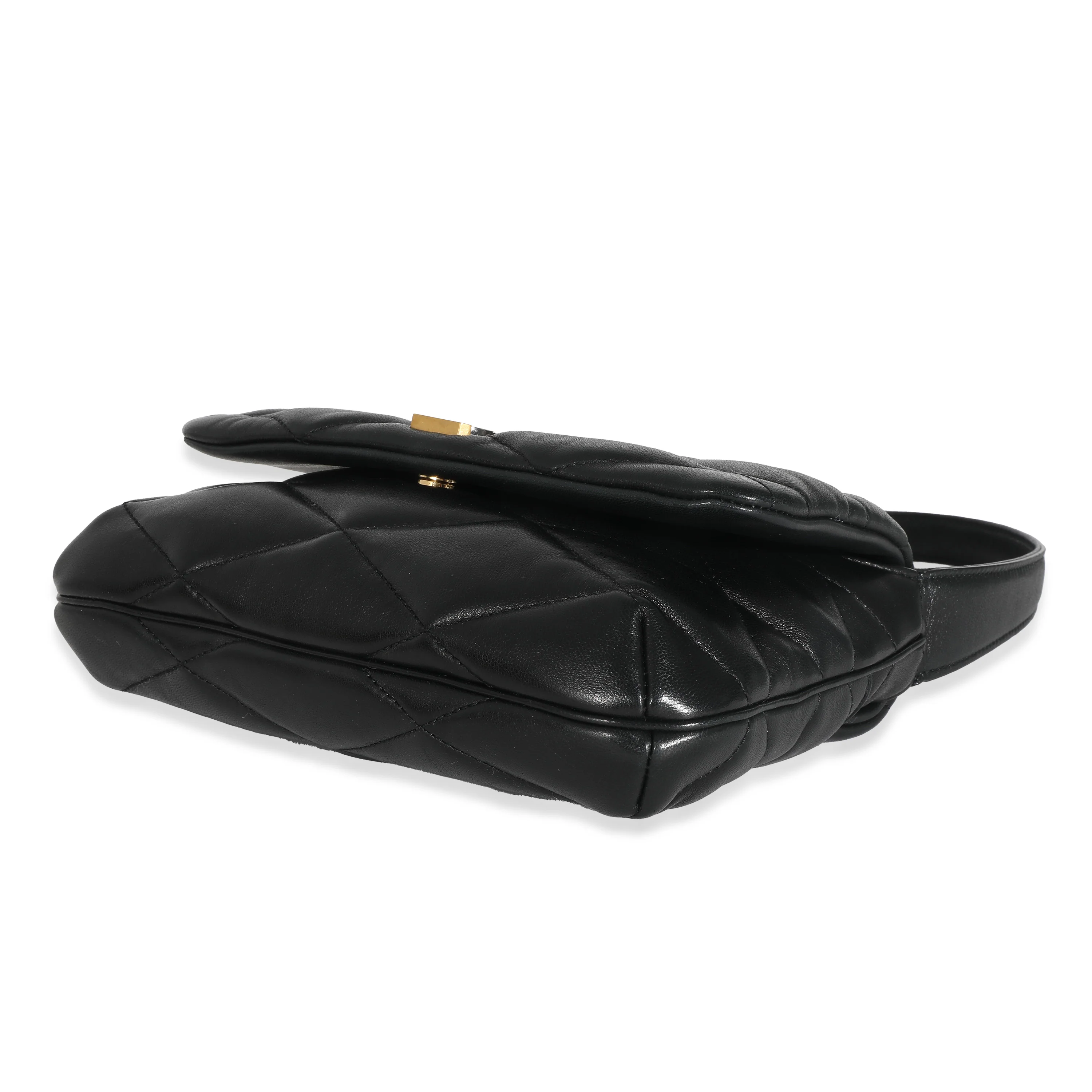 Saint Laurent Black Quilted Lambskin Le 57 Hobo