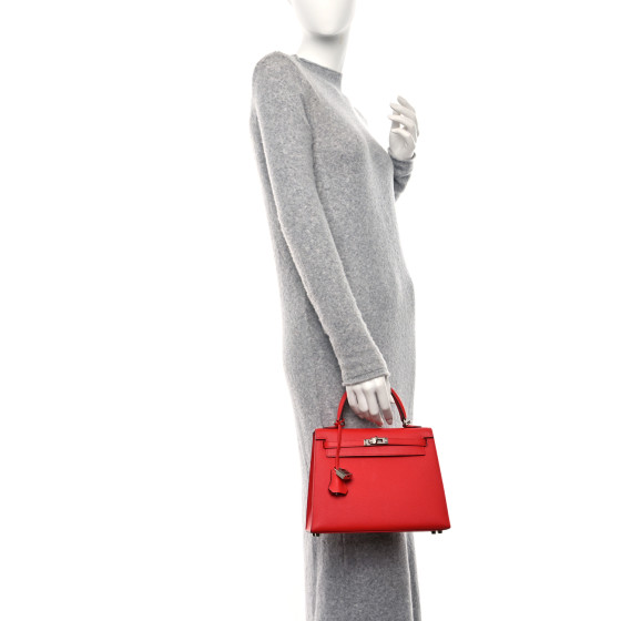 Epsom Kelly Sellier 25 Rouge Tomate