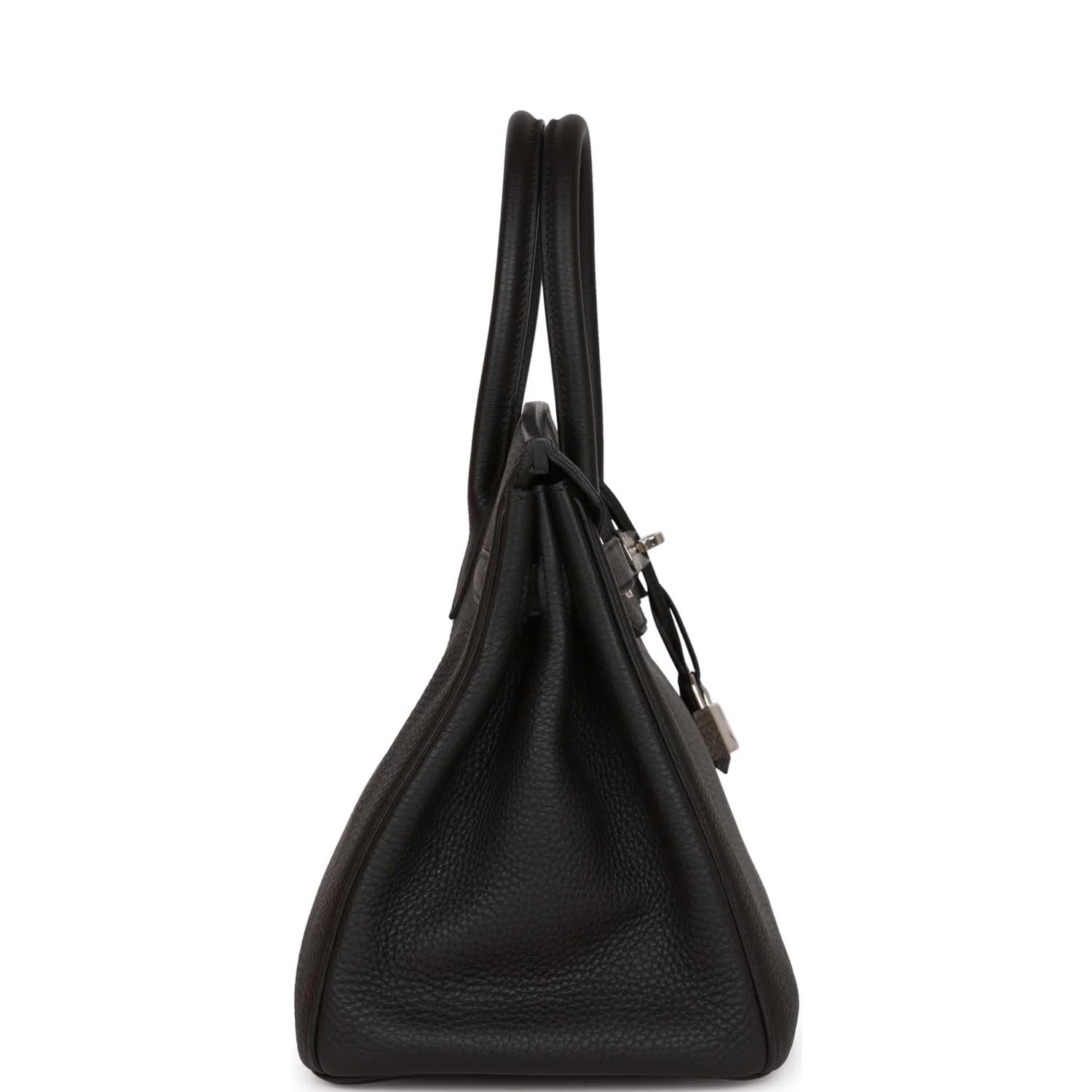 Pre-owned Hermes Birkin 30 Black Togo Palladium Hardware