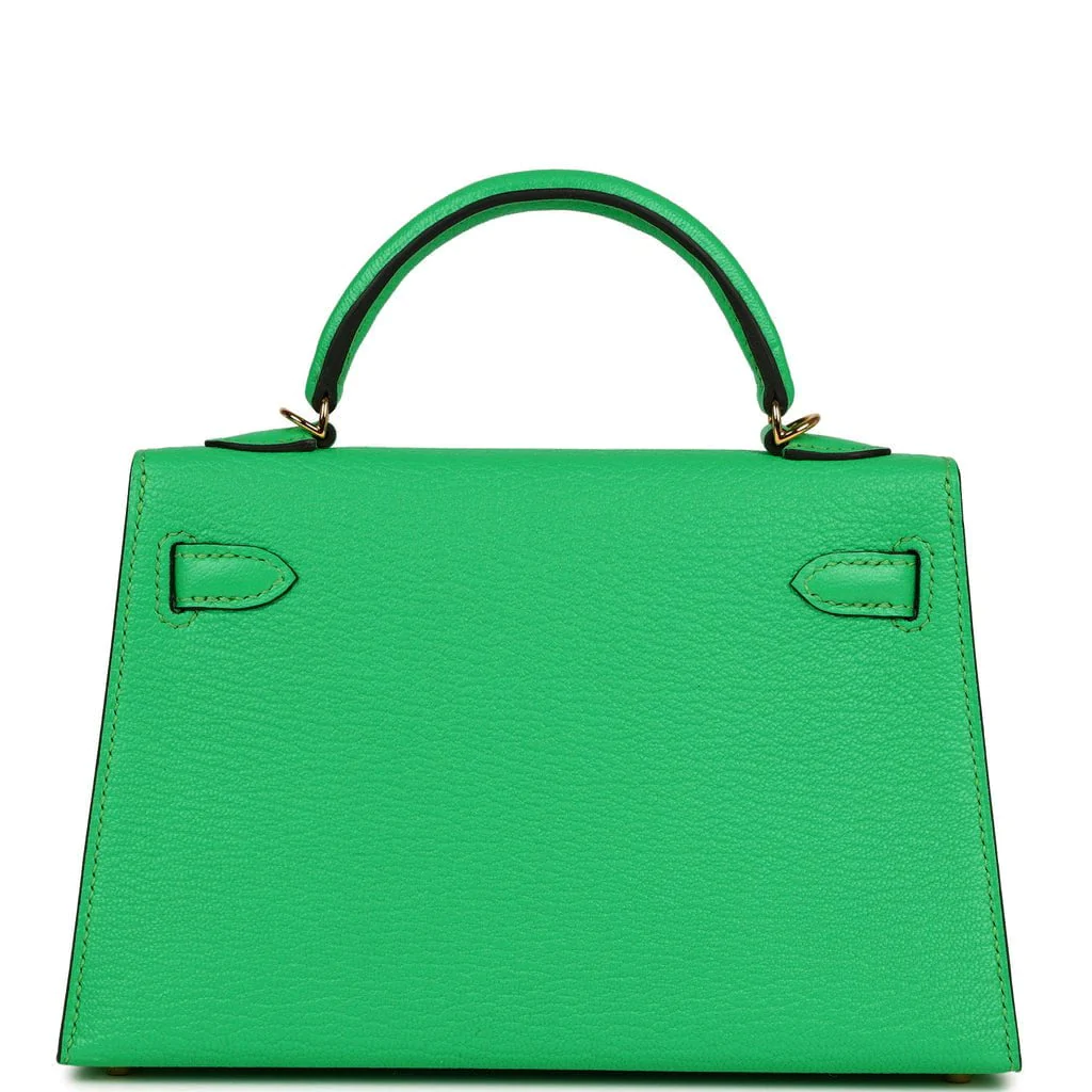 Hermes Kelly Sellier 20 Vert Comics Chevre Gold Hardware