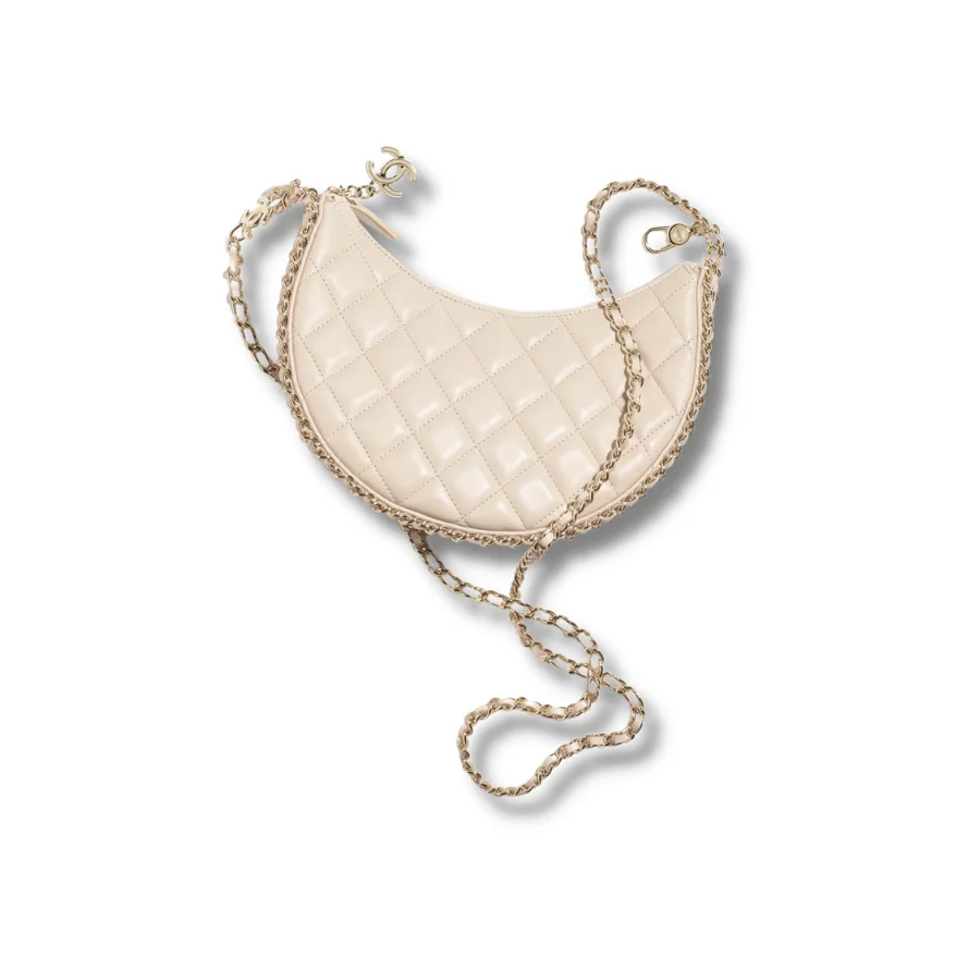 Small Hobo Bag Ecru For Women- AS3917 B10551 NM367