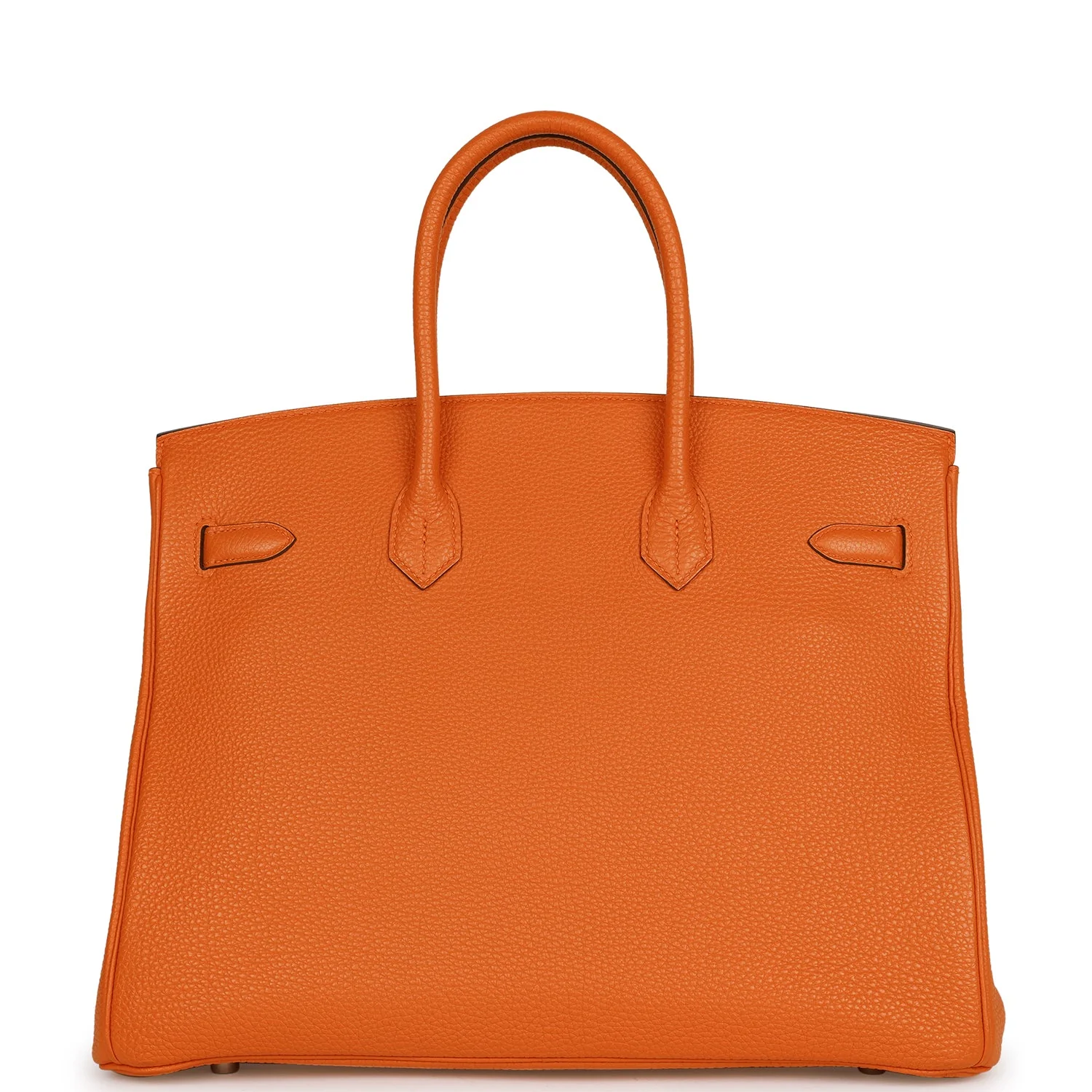 Pre-owned Hermes Birkin 35 Orange H Togo Palladium Hardware