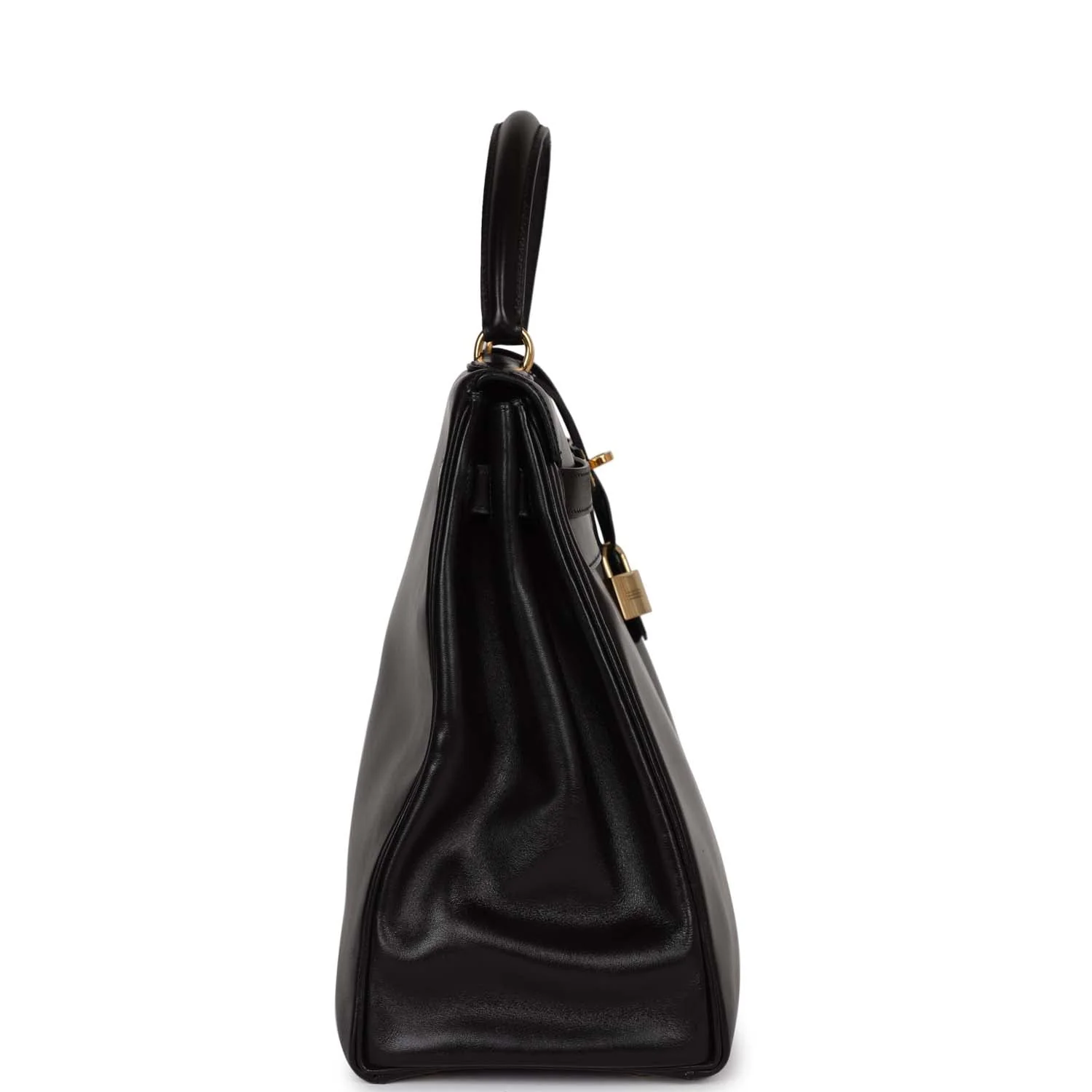 Hermes Kelly 35 Retourne Black Box Gold Hardware